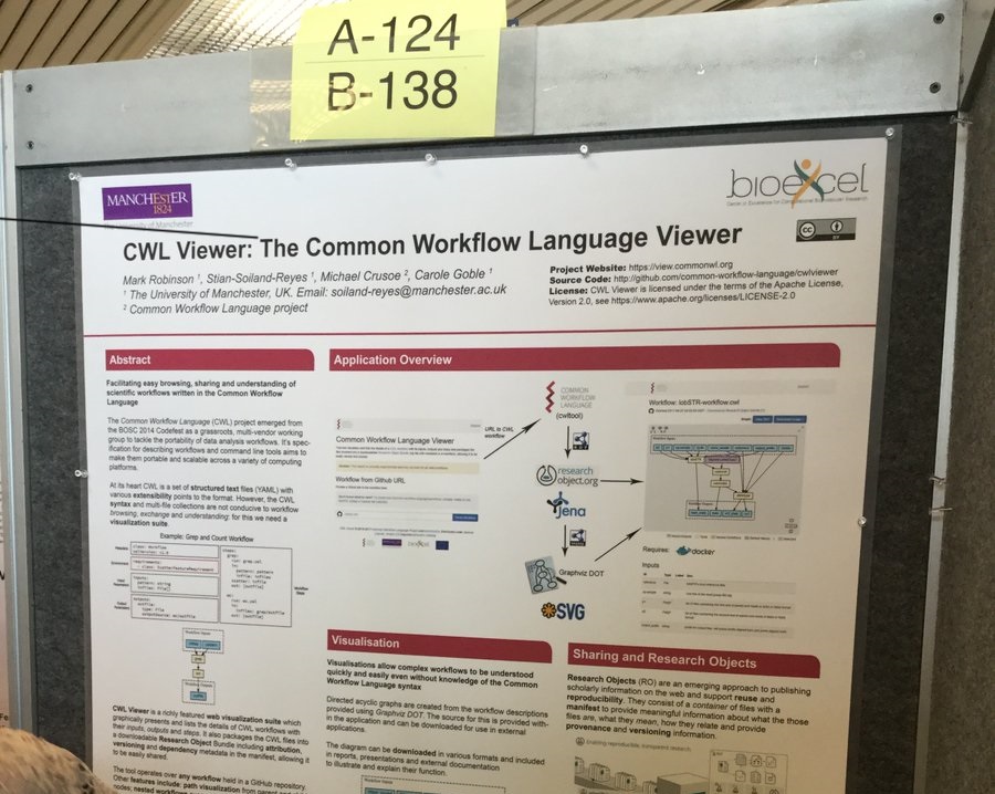 F1000 Poster Award to BioExcel's CWL Viewer at ISMB