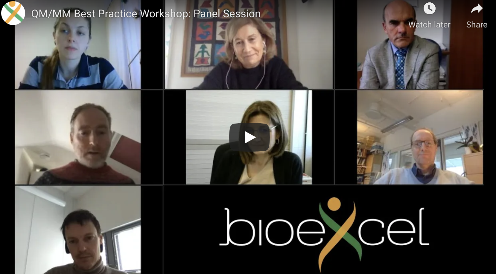 7 people in frame with bioexcel logo