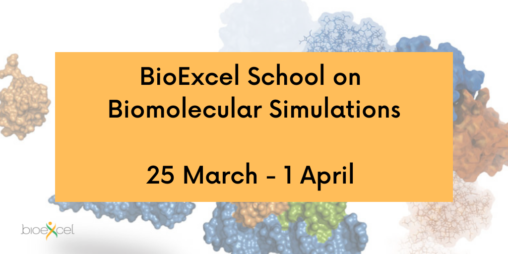 BioExcel School on Biomolecular Simulations, 25 March - 1 April