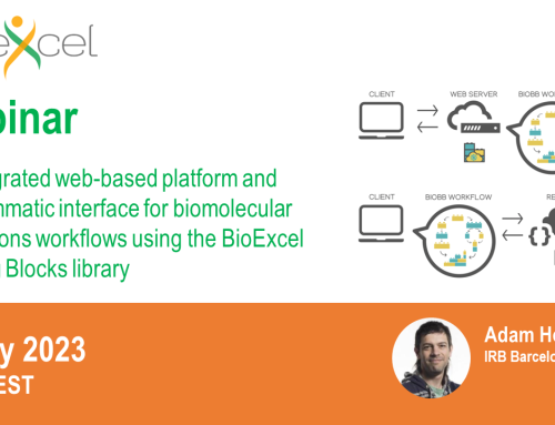 Webinar: BioBB-Wfs and BioBB-API, integrated web-based platform and programmatic interface for biomolecular simulations workflows using the BioExcel Building Blocks library (2023-05-23)